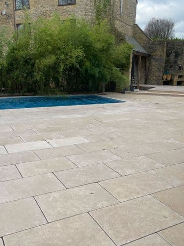 Seasoned Dijon Limestone Paving 900 mm x 600 mm x 20 mm @ £43.99 per m2