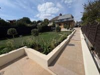 Seasoned Dijon  Limestone TUMBLED & BRUSHED  Bullnosed Limestone Pool Coping / Steps 900 x 350  x 30