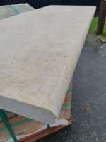 Seasoned Dijon  Limestone TUMBLED & BRUSHED  Bullnosed Limestone Pool Coping / Steps 900 x 350  x 30