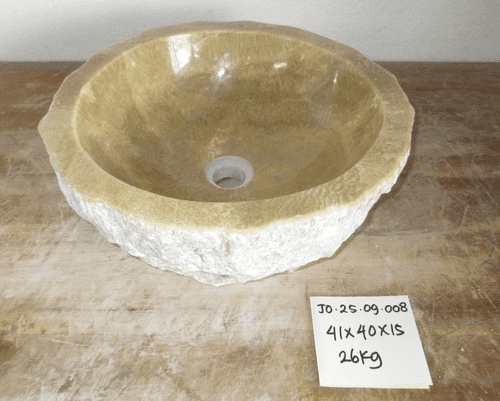 Sensational Jurassic Onyx Fossilised Bathroom Basin approx  41 cm x  40 cm  x  15 cm (JO.25.09.008)
