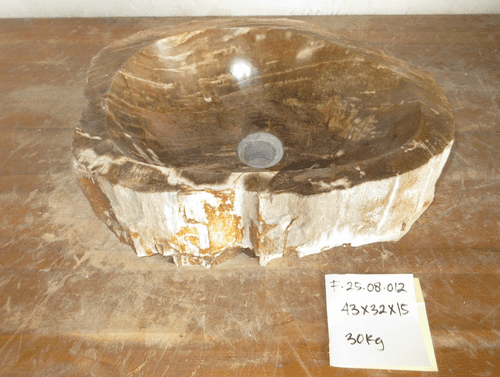Sensational Petrified Wood Sink approx 43 cm x 32 cm x 15 cm (Sink F.25.08.012)
