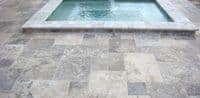 Silver Travertine Pool Coping  Bullnosed Steps 610 x 406 x 30