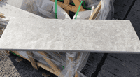 Silver Travertine Porcelain Pool Coping / Bullnose / Step 900 x 300 x 20 mm