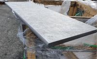 Silver Travertine Porcelain Pool Coping / Bullnose / Step 900 x 300 x 20 mm