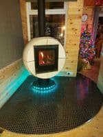 Sparkling Black Galaxy Glitter Glass Mosaic Bathroom Tile