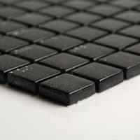 Sparkling Black Galaxy Glitter Glass Mosaic Bathroom Tile