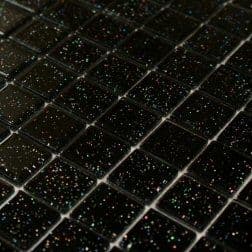 Sparkling Black Galaxy Glitter Glass Mosaic Bathroom Tile