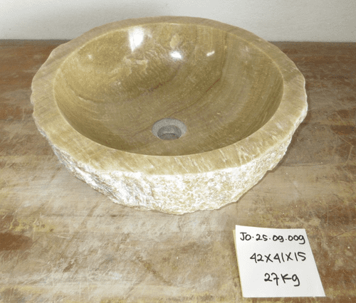 Splendid Fossilised Jurassic Onyx Sink (JO.25.09.009) @ approx 42 x 41 x 15 cm