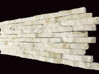 Split Face Mini Mosaic Tile Ledge Stone White / Cream @ £42.99 per m2
