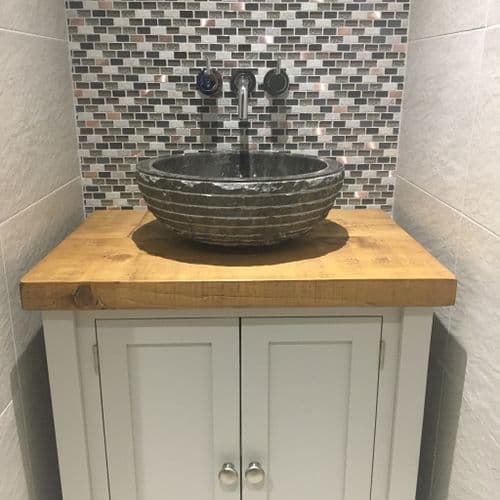 ST09 Marino Black Marble Stone Sink 40 cm