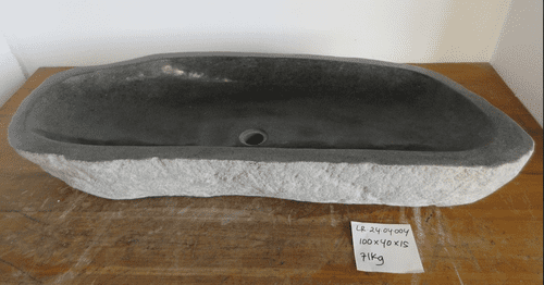 Startling Long River Rock Granite Bathroom Sink approx 100 cm x 40 cm x 15 cm ( LR.24.04.004 )