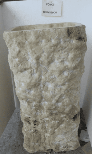 Stunning Jurassic Onyx Fossilised Free Standing Sink approx W:48cm x D:46cm x H:90cm(PO.005)