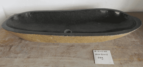 Sublime Long River Rock Granite Bathroom Sink approx 102 cm x 32 cm x 15 cm ( LR.25.02.020 )