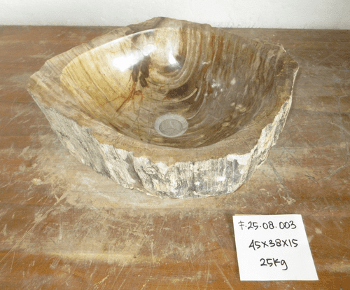 Sumptuous Petrified Wood Sink approx 45 cm x 38cm x 15 cm (Sink F.25.08.003)