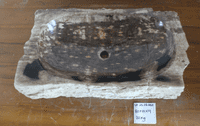 Superior Petrified Wood wash basin approx  80cm x  44 cm x  15cm (LF.23.03.002)