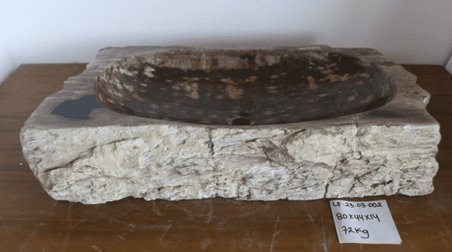 Superior Petrified Wood wash basin approx 80cm x 44 cm x 15cm (LF.23.03.002)