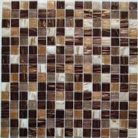Surrey Mix Brown Gold &  White Mosaic Glass Tile GM24