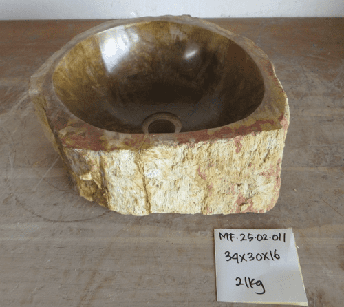 Tempting Petrified Wood Wash basin approx 34 cm x 30 cm x 16 cm (MF.25.02.011)
