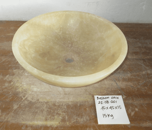 Tondo Jurassic Onyx Fossilised Bathroom Basin approx 45cm (25.08.001)