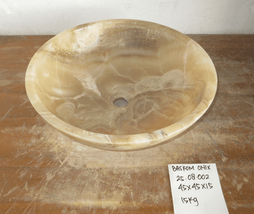Tondo Jurassic Onyx Fossilised Bathroom Basin approx 45cm (25.08.002)
