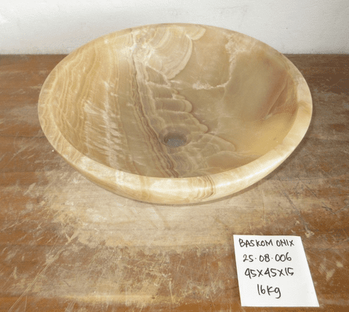 Tondo Jurassic Onyx Fossilised Bathroom Basin approx 45cm (25.08.006)