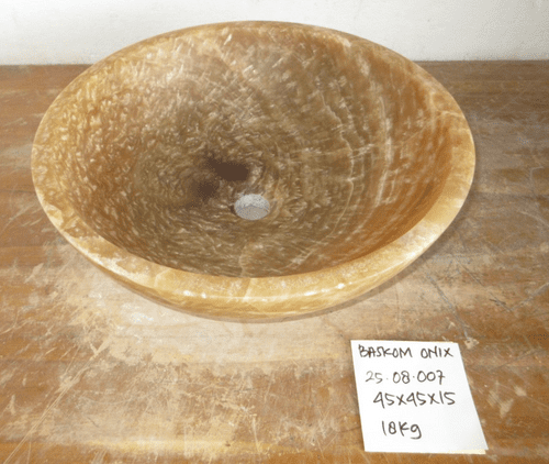 Tondo Jurassic Onyx Fossilised Bathroom Basin approx 45cm (25.08.007)