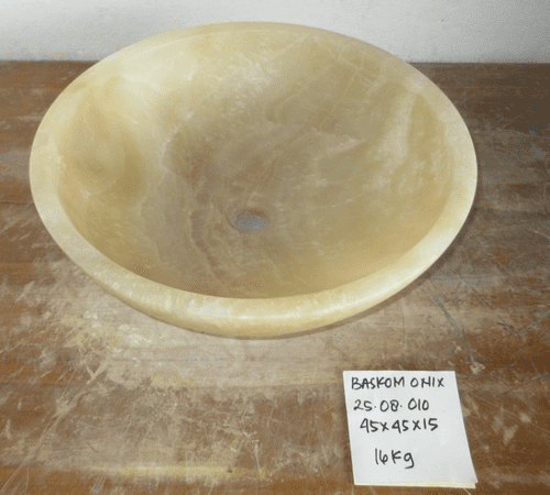 Tondo Jurassic Onyx Fossilised Bathroom Basin approx 45cm (25.08.010)