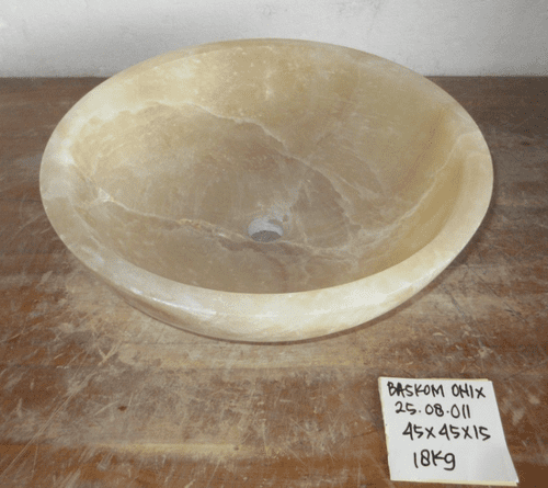 Tondo Jurassic Onyx Fossilised Bathroom Basin approx 45cm (25.08.011)