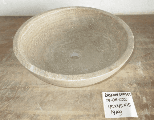 Tondo Sunset Onyx Fossilised Bathroom Basin approx 45cm (25.08.002)