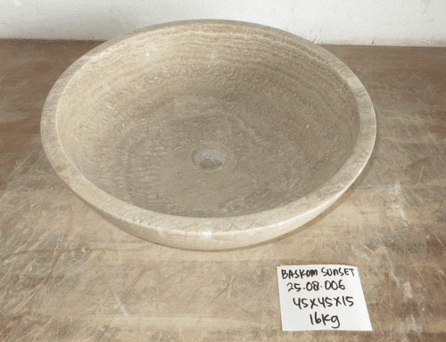 Tondo Sunset Onyx Fossilised Bathroom Basin approx 45cm (25.08.006)