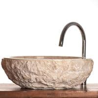 Verona Cream Marble Stone Vessel Sink 40 cm ( WA066 )