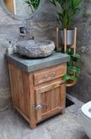 Verona / Scrula  Grey Marble Stone Sink 45cm ( Large model )