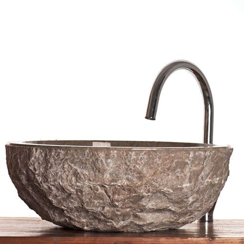 Verona / Scrula Grey Marble Stone Sink 45cm ( Large model )