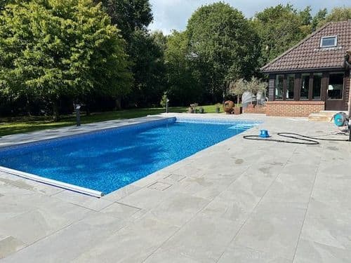 Vitoria Grey Brazilian Slate Outdoor Porcelain Paver 900 x 600 x 20 mm @ £29.99 per m2