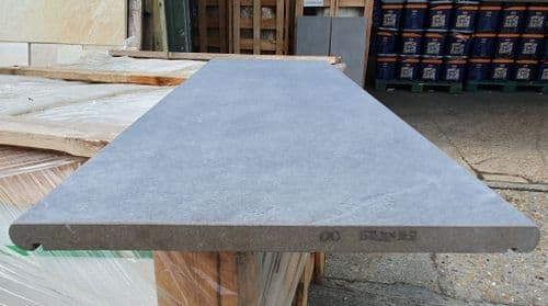 Vitoria Slate Black Anthracite Porcelain DOUBLE Pool Coping / Bullnose / Step 900 x 300 x 20 mm