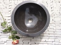WA002 Black Polished Marble Stone Basin 40 cm