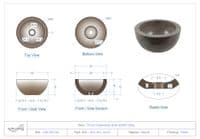 WA002 Grey Polished Marble 30 cm Bathroom / Cloakroom sink