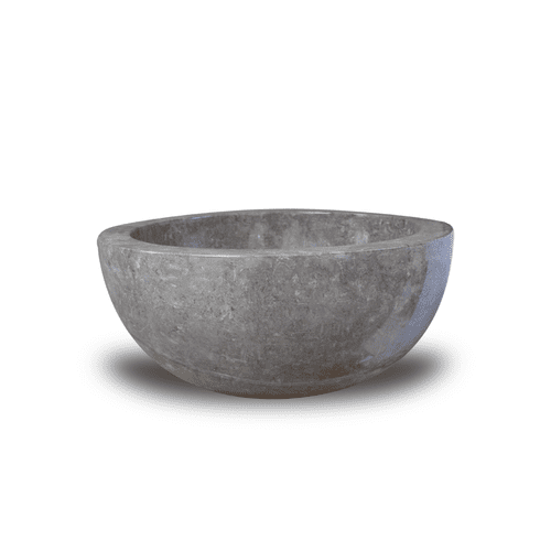 WA002 Polished Grey Marble 35 cm Cloakroom Stone sink