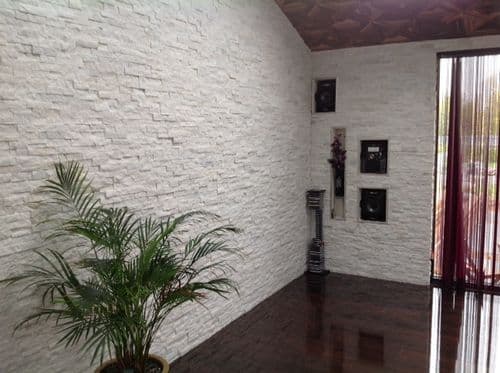 White Quartz Split Face Mosaic Tile for feature walls only £ 34.99 per m2