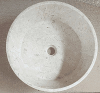 Zia Cream Marble Stone Wash Basin 40 cm