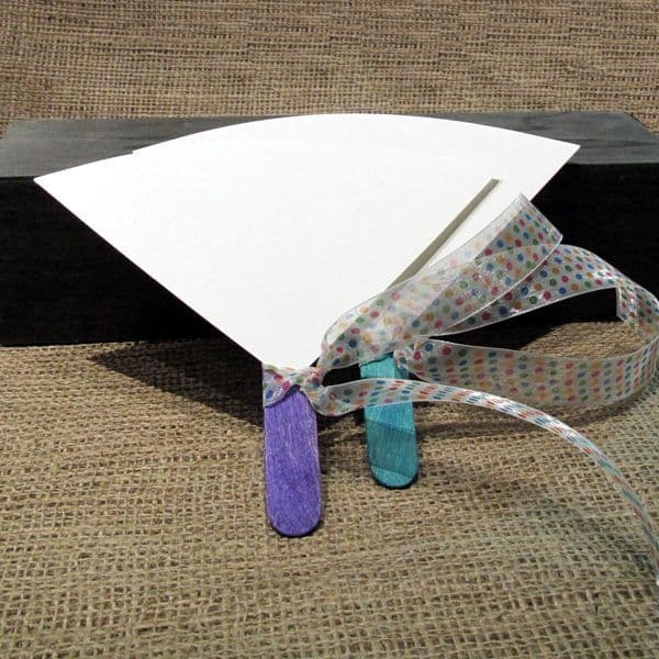 Φτιάξτο Μόνος Κιτ για Χάρτινες Εκρού Βεντάλιες Συσκ. 30 τμχ. με χρωματιστά χερούλια