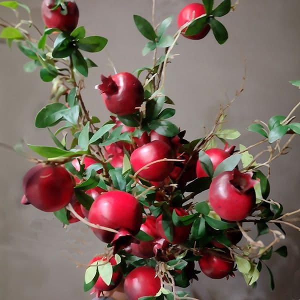 ΜΠΟΥΚΕΤΟ ΜΕ 5 ΤΕΧΝΗΤΑ ΚΛΑΔΙΑ ΜΕ ΡΟΔΙΑ / BOUQUET OF 5 ARTIFICIAL POMEGRANATE STEMS