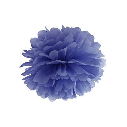 Blue Paper Pom Pom 25cm - Μπλε Χαρτινο Πομ Πομ 25εκ.