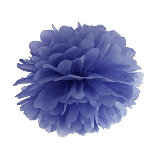 Blue Paper Pom Pom 35cm - Μπλε Χαρτινο Πομ Πομ 35εκ.