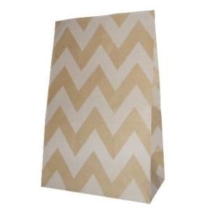 Chevron Party bitty bags Set of 12/ Ζικζακ χαρτινα σακουλακια Σετ των 12