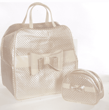 Christening bag perforated / Τσάντα Βάπτισης δερματίνη