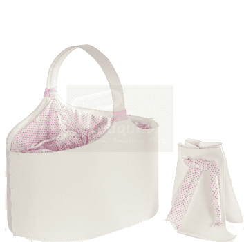 Christening box basket / Τσάντα βάπτισης καλάθι με ύφσμα