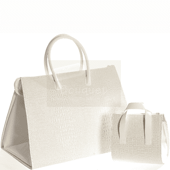 Christening box croco leather / Τσάντα βάπτισης δερματίνη κροκό