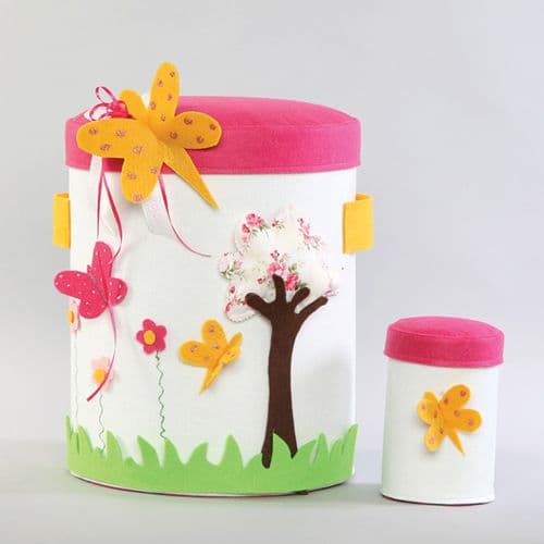 Christening box Felt & burlap flowers / Κουτί Βάπτισης απο τσόχα και τσουβάλι με λουλουδάκια