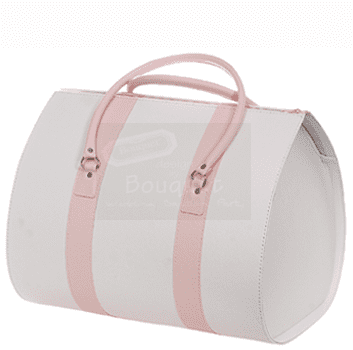 Christening box oval pink / Τσάντα βάπτισης βαλίτσα οβάλ ροζ